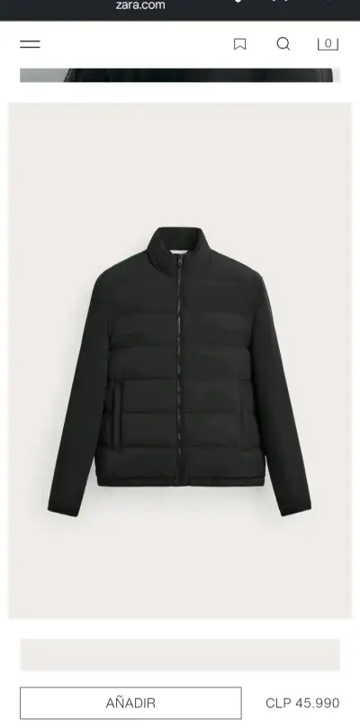 Chaqueta acolchada negra Zara para hombre - miniatura 2