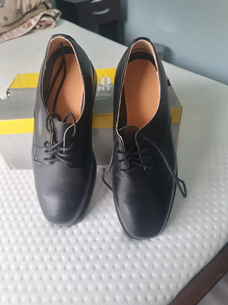 Zapatos de cuero negro para hombre - 1