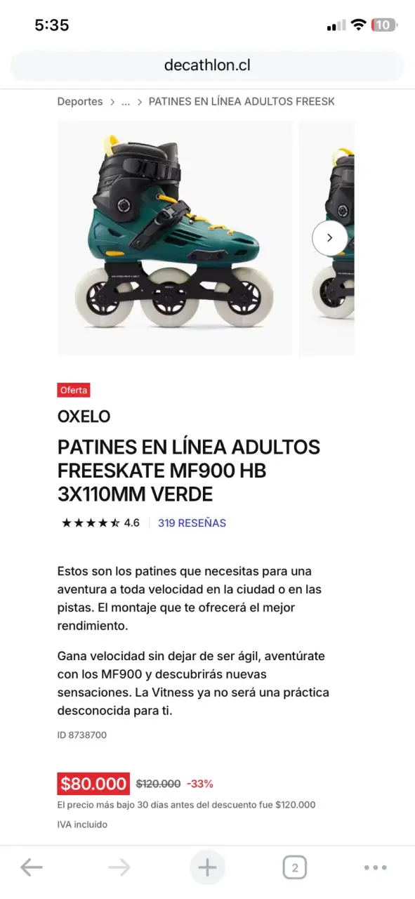 Patines roller marca OXELO - 4
