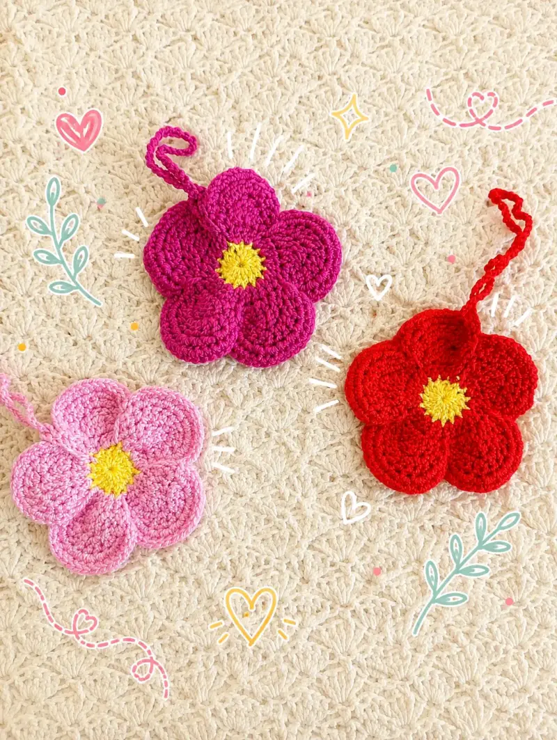Pouch porta audífonos en forma de flor