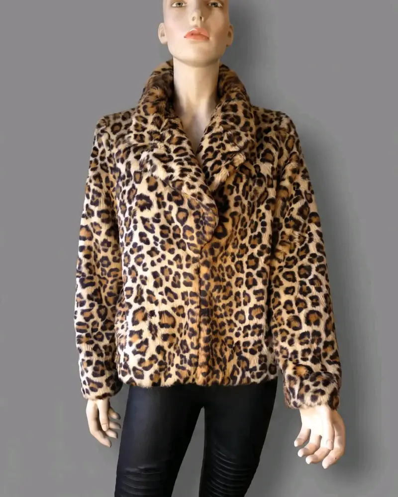 Chaqueta de Piel Sintética Leopardo "Love Token" - 3