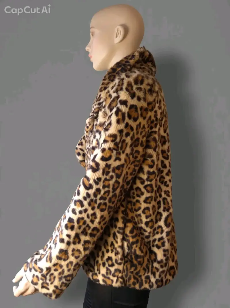 Chaqueta de Piel Sintética Leopardo "Love Token" - 5