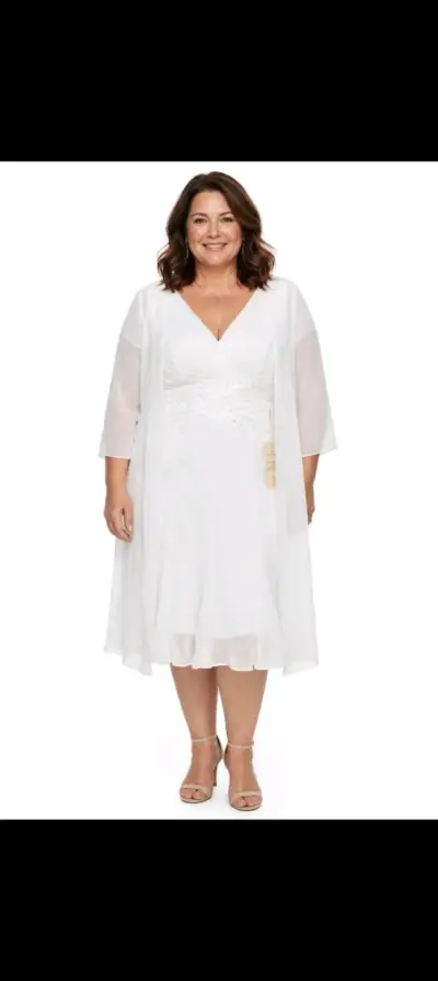 Vestido novia civil nuevo con etiqueta talla L - miniatura 1