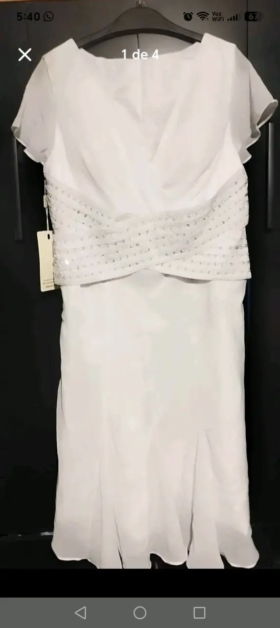 Vestido novia civil nuevo con etiqueta talla L - 2