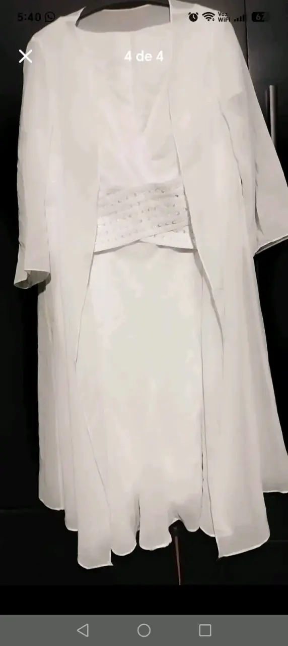 Vestido novia civil nuevo con etiqueta talla L - 3
