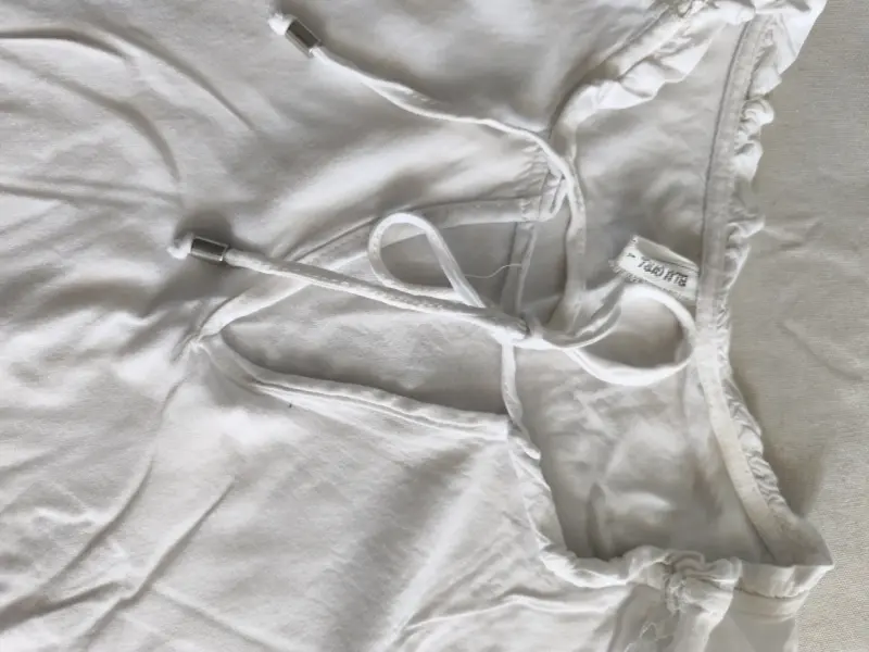 Blusa blanca Mangas volantes - 3