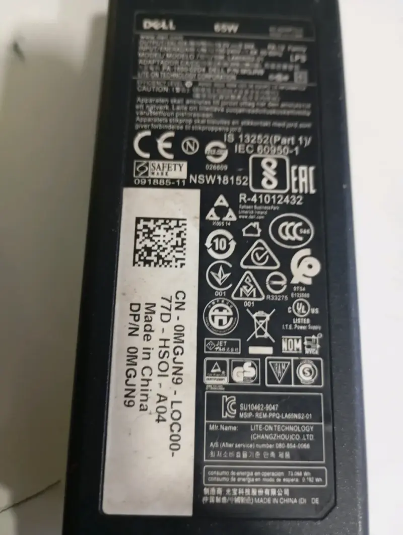 Cargador Dell 65W para portátil - 3