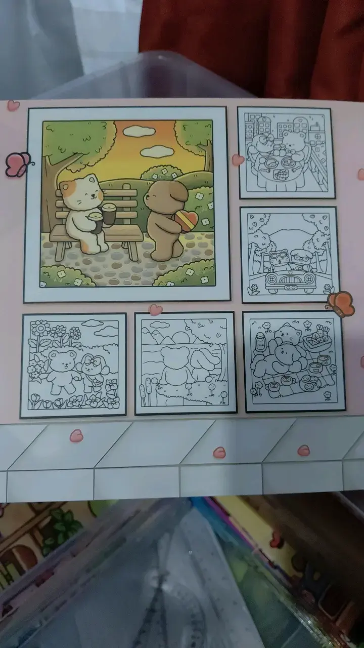 Libro para colorear Fuzzy In Love - 2
