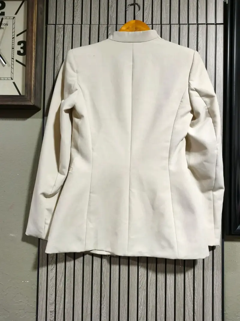 Blazer Beige crudo Elegante Zara Mujer - 3