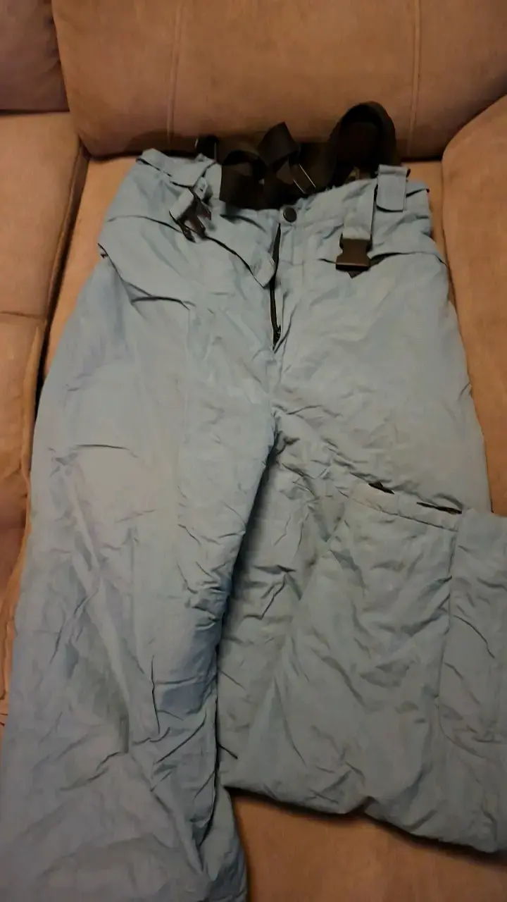 Pantalones de nieve azul con tirantes XL