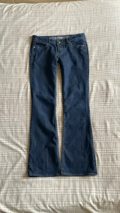 Jeans bootcut azul oscuro Express para mujer - miniatura 1