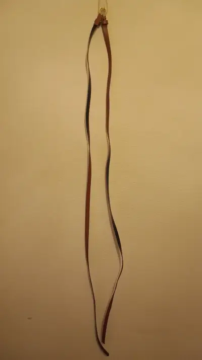 Cinturón de cuero negro con hebilla dorada Gacel - miniatura 5