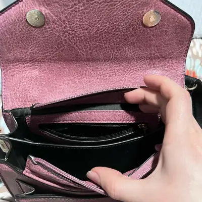 Cartera de cuero sintético bicolor elegante - miniatura 4