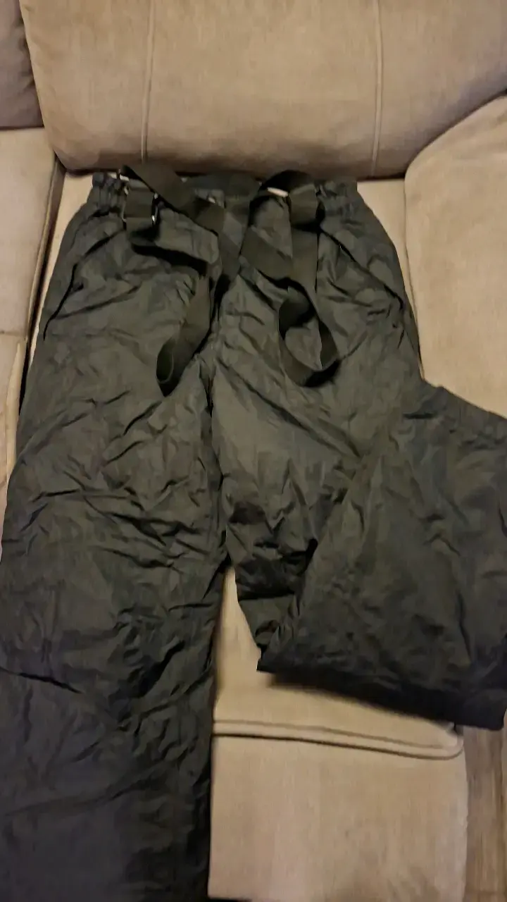 Pantalones de nieve negros con tirantes talla S