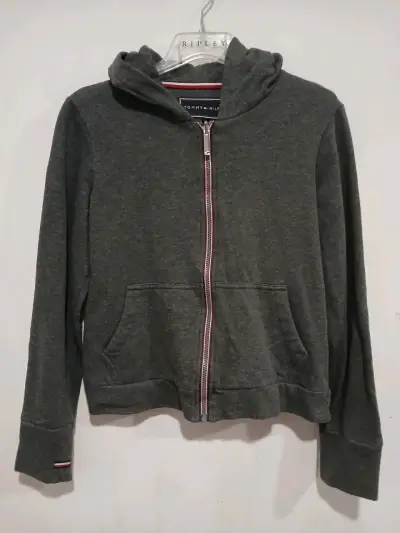 Polerón con capucha Tommy Hilfiger gris oscuro - miniatura 1