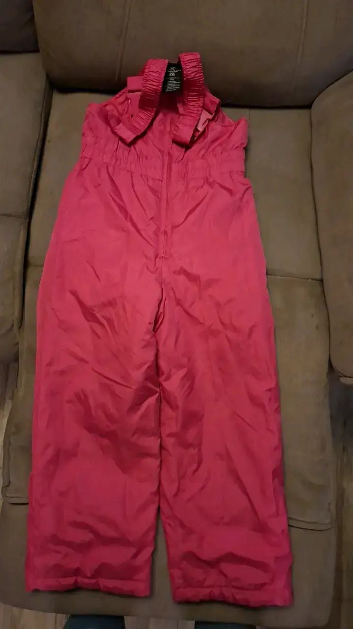 Overol de nieve infantil rosa talla 6
