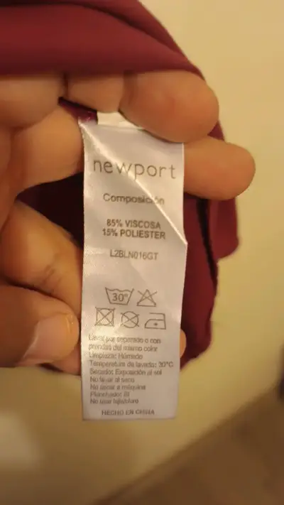Blusa burdeos con encaje para mujer Newport - miniatura 4