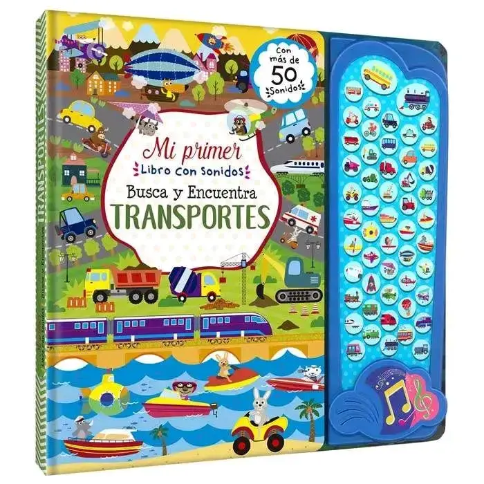 Libro infantil con 50 sonidos de transportes - 1