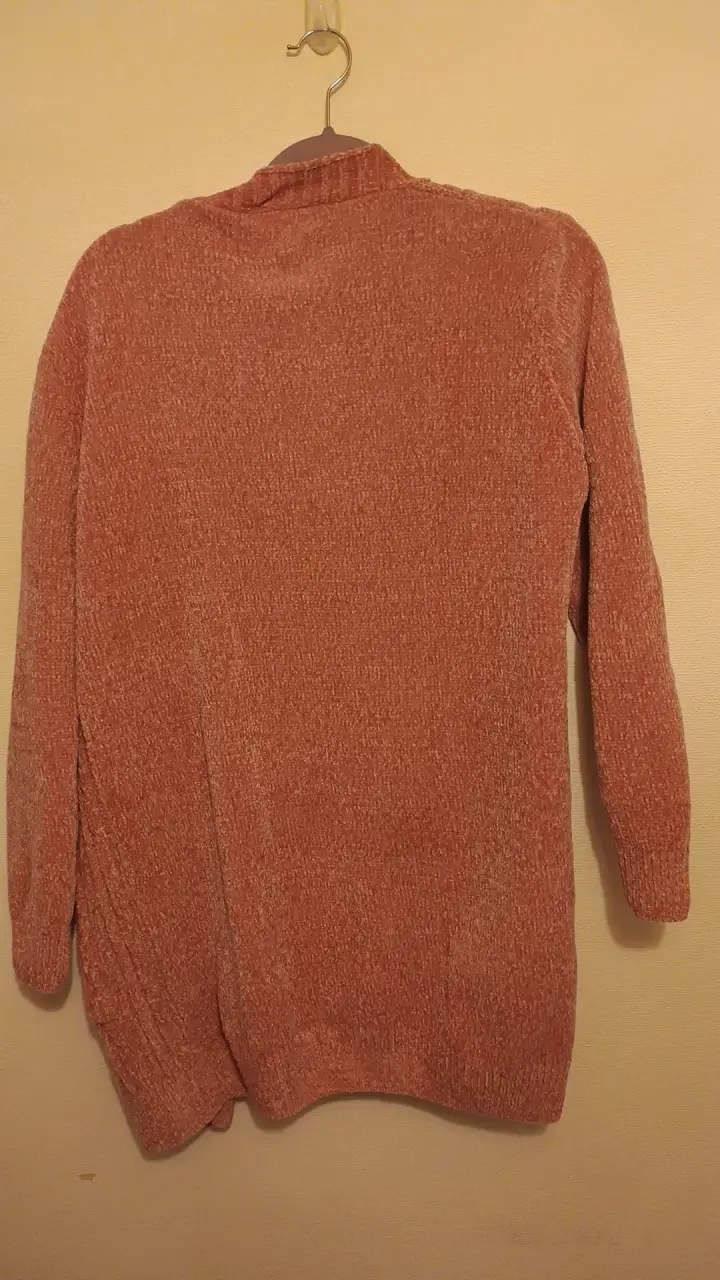 Cárdigan de punto color terracota para mujer - 2