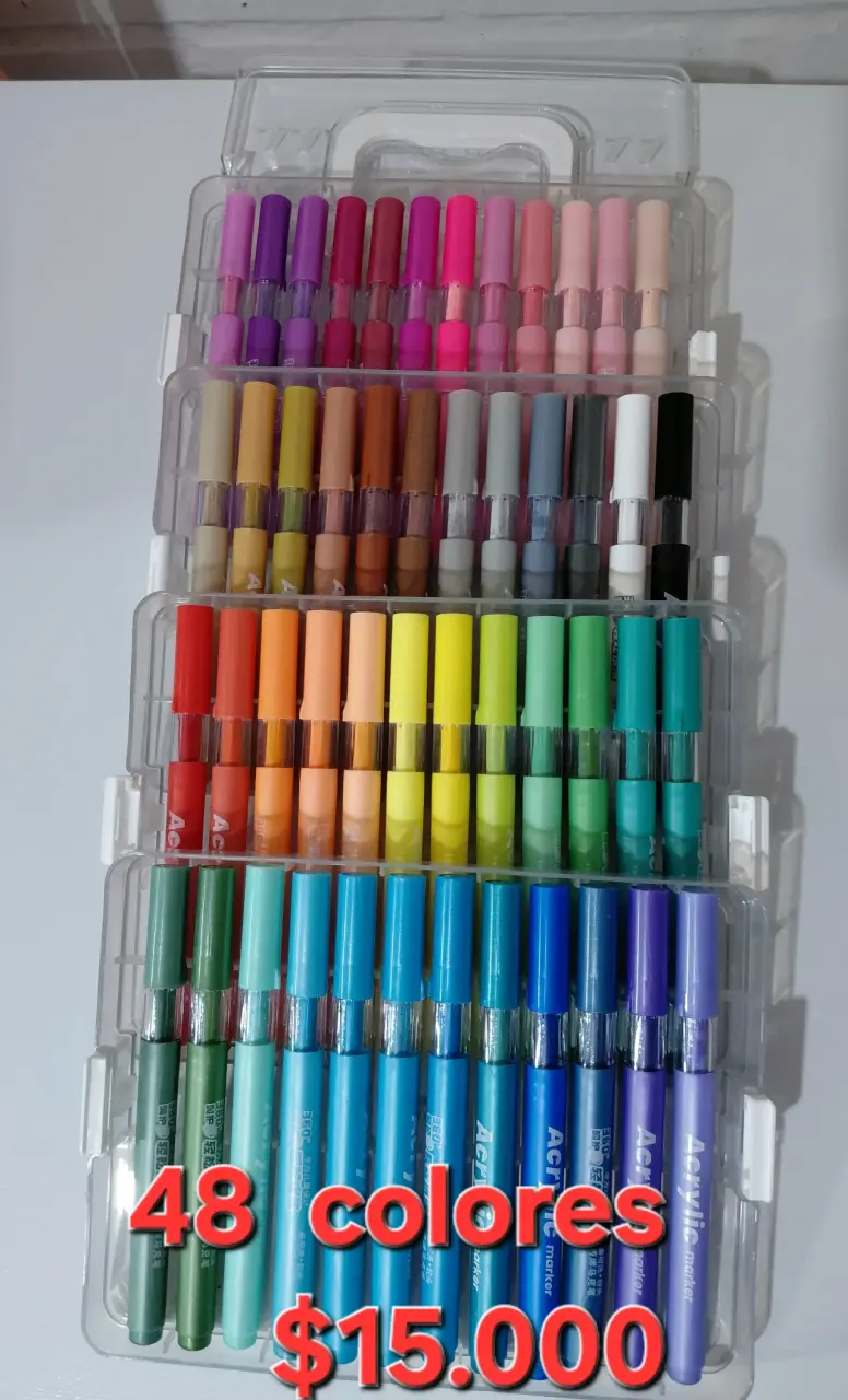 Set de 48 marcadores acrílicos Ruibrand - 2