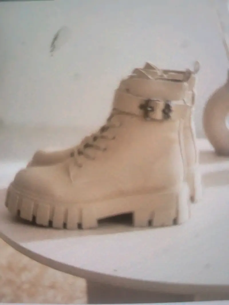 Botines beis con cremallera - 6