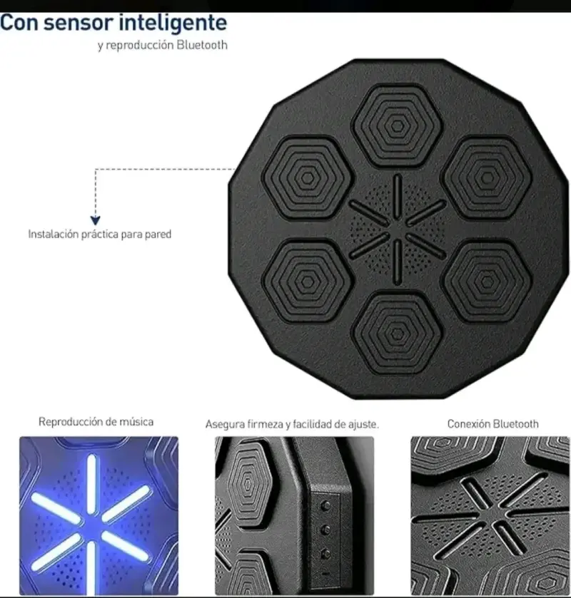 Panel de Entrenamiento de Boxeo con Bluetooth y Luces LED - 5