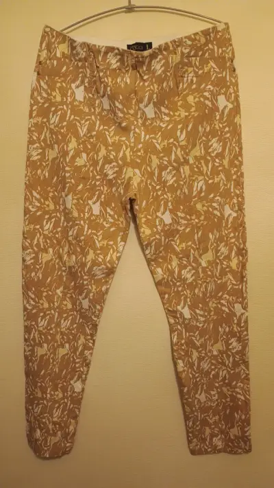 Pantalones estampados marrón Stefano Cocci - miniatura 1