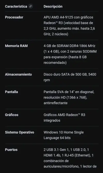 Notebook HP con cargador en buen estado - miniatura 6