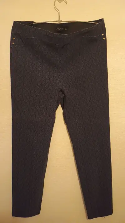 Pantalones estampados negros Stefano Cocci talla L - miniatura 1