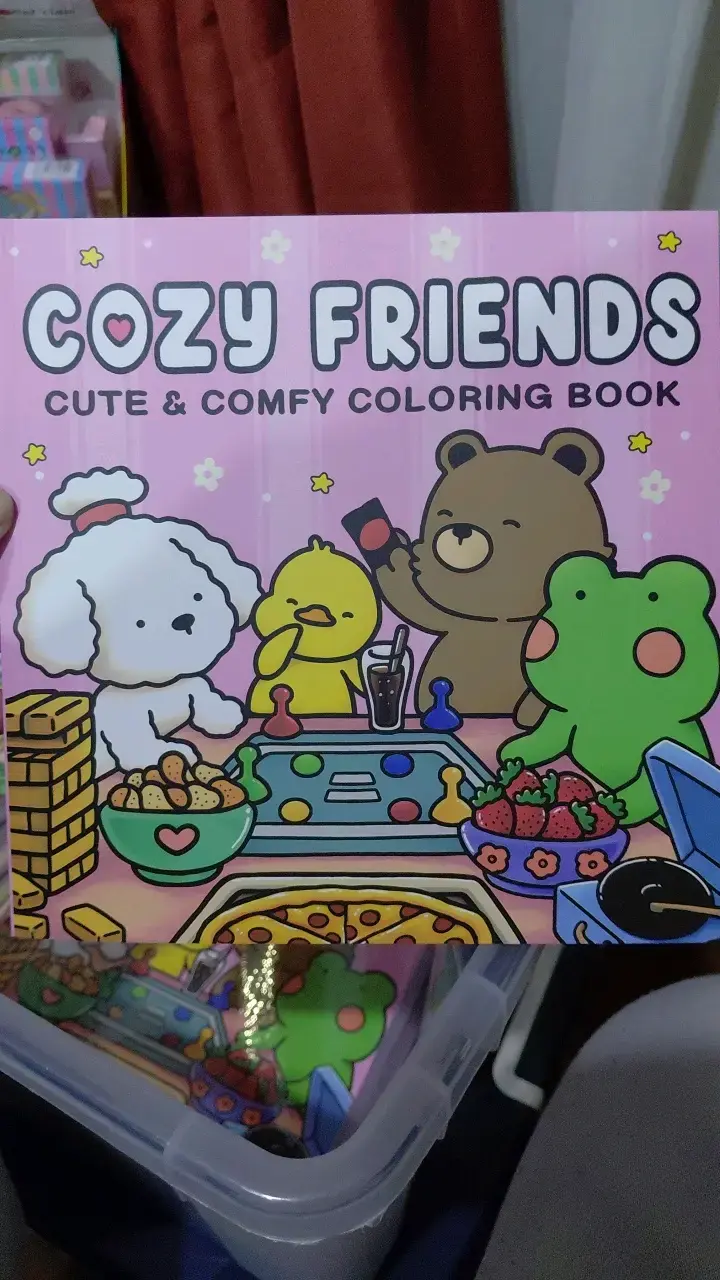 Libro para colorear Cozy Friends con dibujos adorables