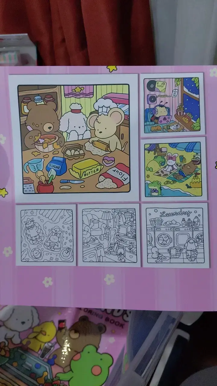 Libro para colorear Cozy Friends con dibujos adorables - 2