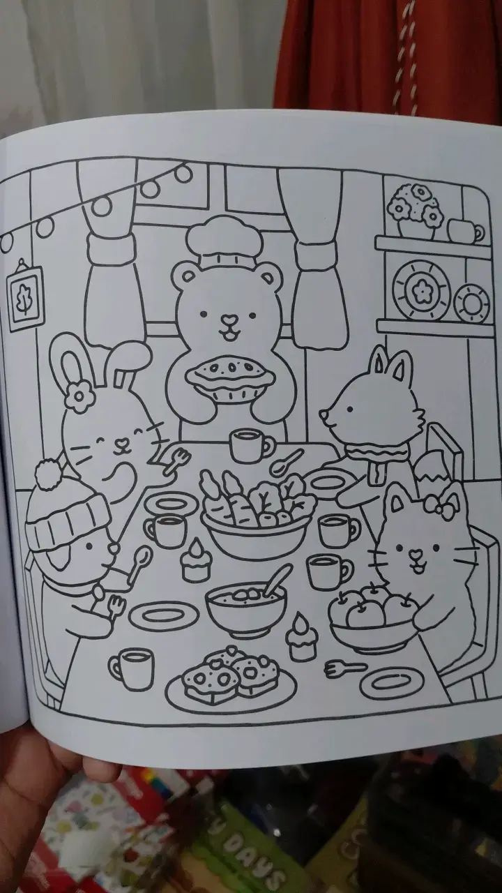 Libro para colorear Fuzzy Hygge infantil - 4