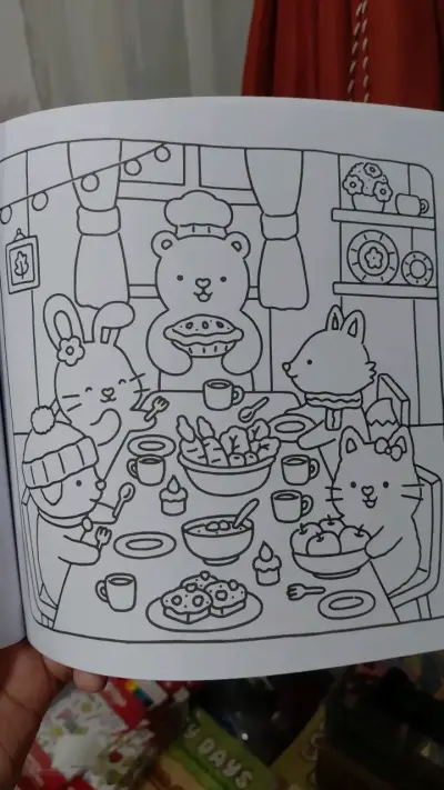 Libro para colorear Fuzzy Hygge infantil - miniatura 4