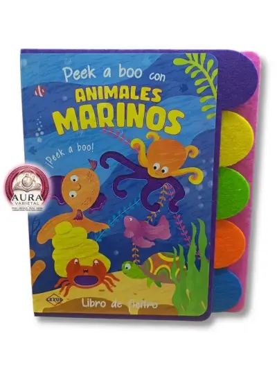 Libro de fieltro Peek a Boo Animales Marinos - miniatura 1