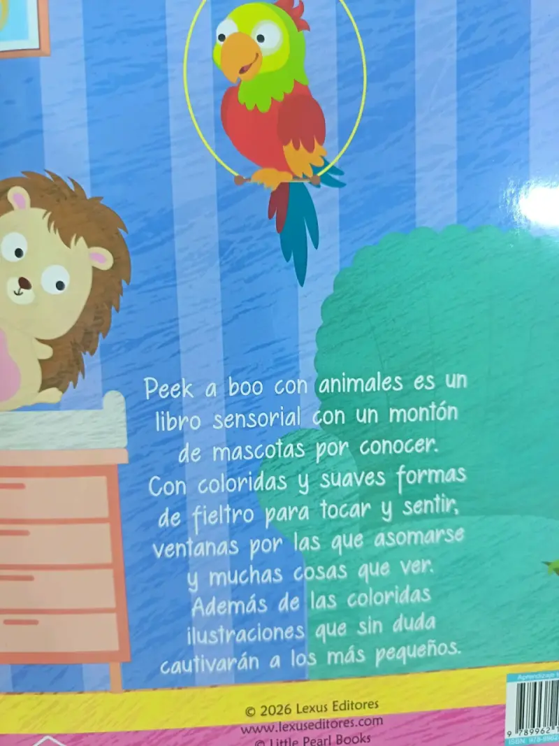 Libro sensorial Peek a Boo con mascotas de fieltro - 2