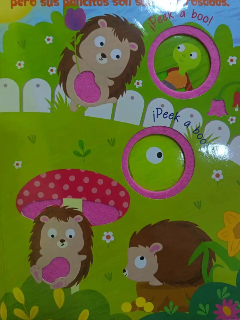 Libro sensorial Peek a Boo con mascotas de fieltro - 3