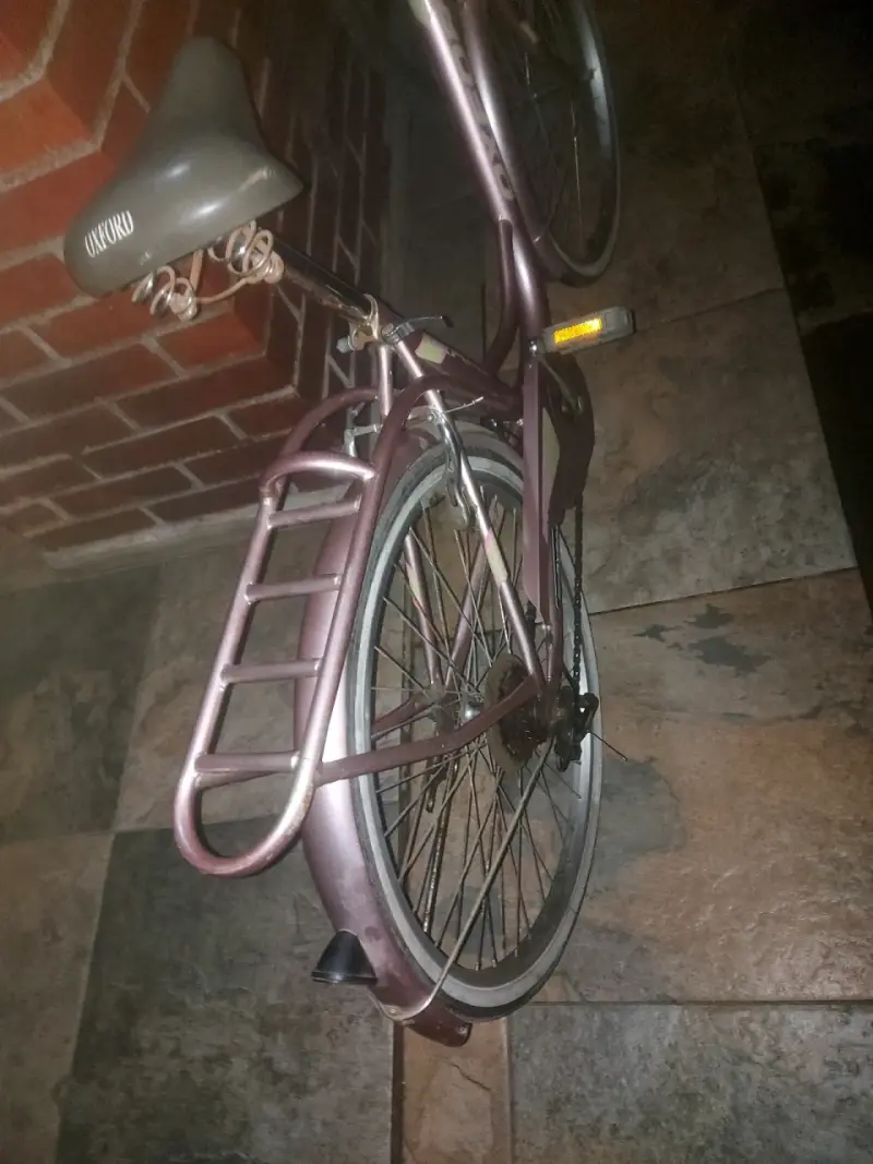 Bicicleta urbana Oxford Retro color burdeos - 3