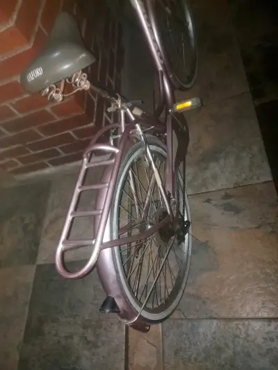 Bicicleta urbana Oxford Retro color burdeos - miniatura 3