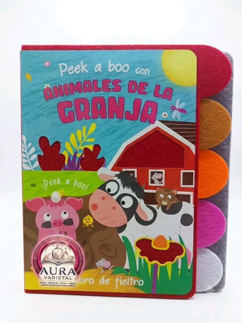 Libro sensorial de fieltro Peek a Boo ANIMALGRANJA - 1