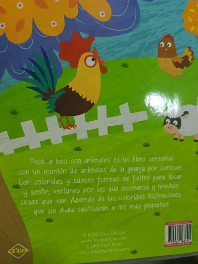 Libro sensorial de fieltro Peek a Boo ANIMALGRANJA - miniatura 2