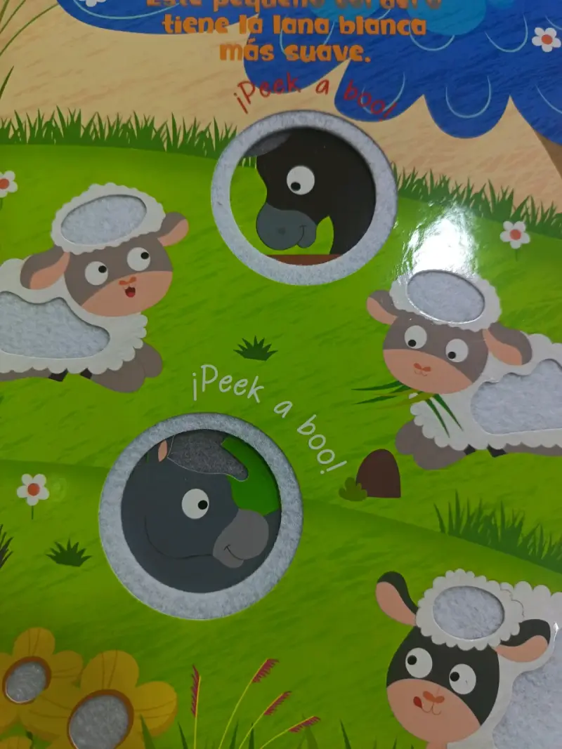 Libro sensorial de fieltro Peek a Boo ANIMALGRANJA - 3