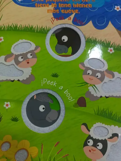 Libro sensorial de fieltro Peek a Boo ANIMALGRANJA - miniatura 3