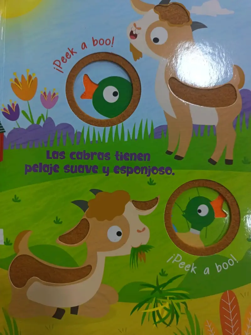Libro sensorial de fieltro Peek a Boo ANIMALGRANJA - 4