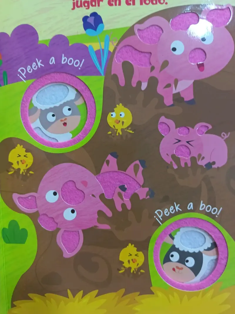 Libro sensorial de fieltro Peek a Boo ANIMALGRANJA - 5