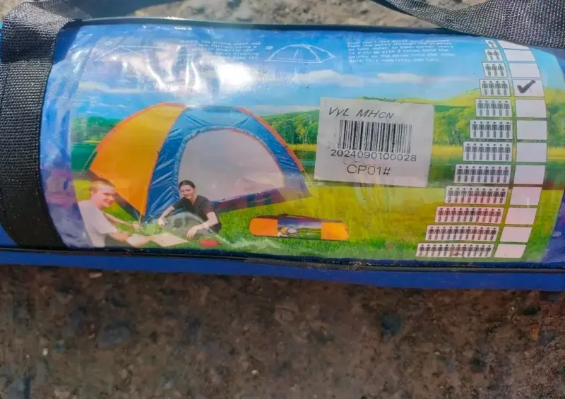 Carpa de Camping Azul para 2 Personas - 1