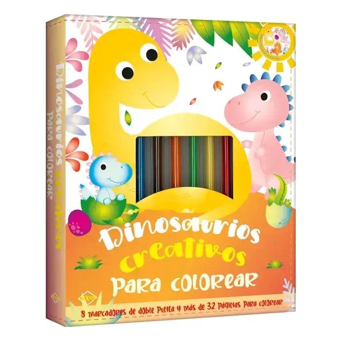 Set de colorear Dinosaurios Creativos con marcador
