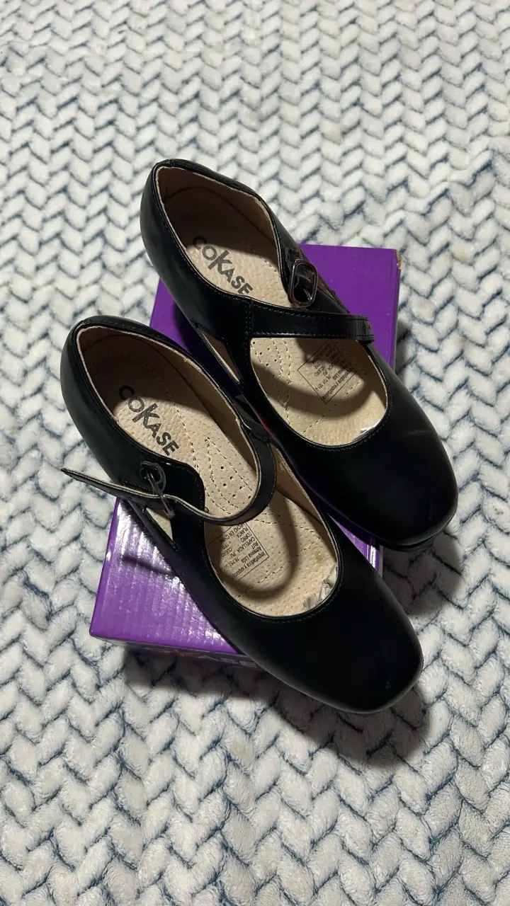 Zapatos de baile negro con tacón alto - 2