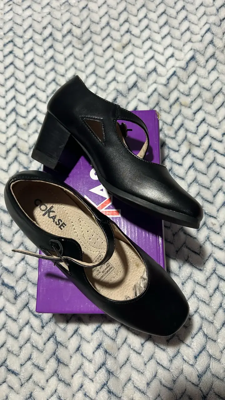 Zapatos de baile negro con tacón alto - 3