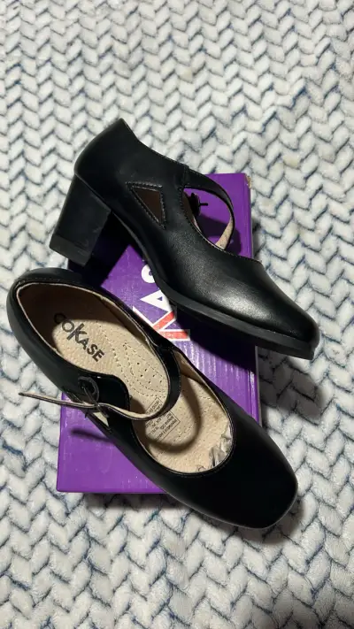 Zapatos de baile negro con tacón alto - miniatura 3