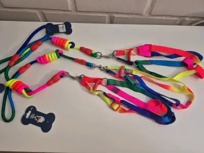 Arnés y Correa para Perro Multicolor - miniatura 3